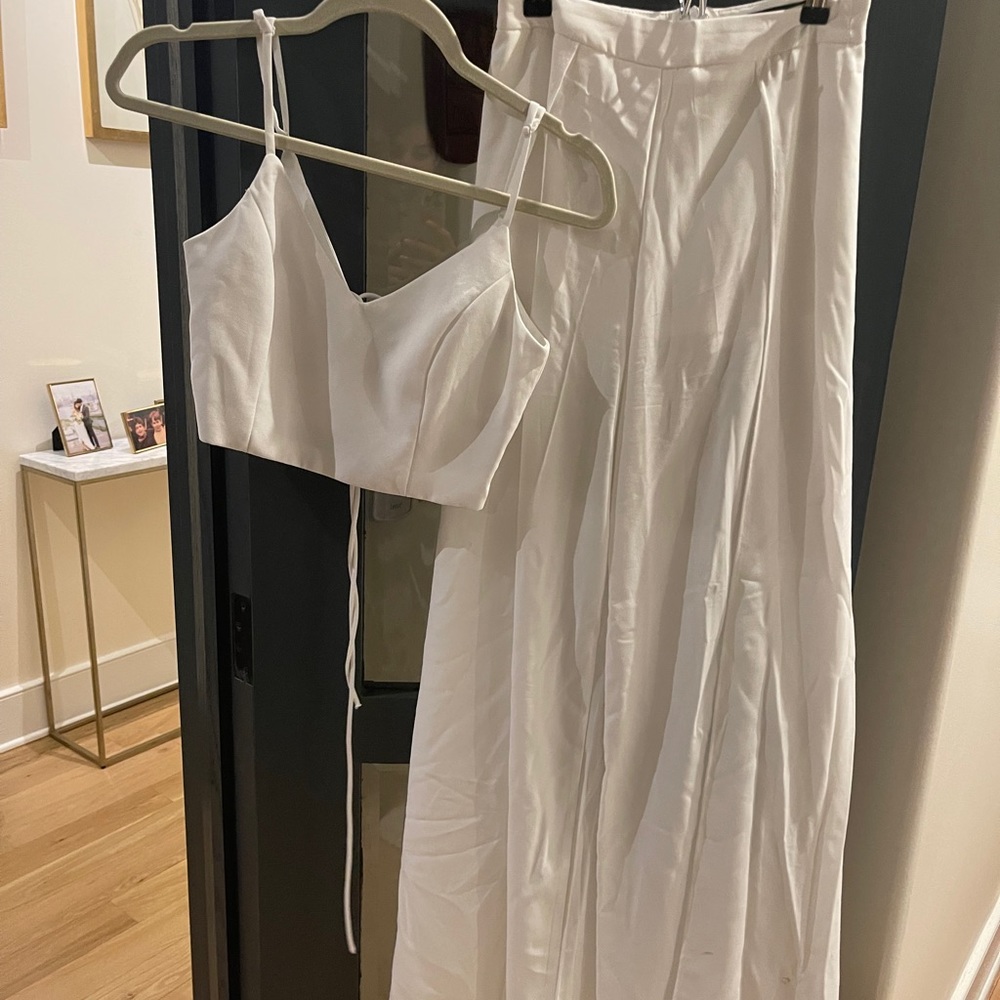 Lulu’s Out Tonight White Two-Piece Jumpsuit
